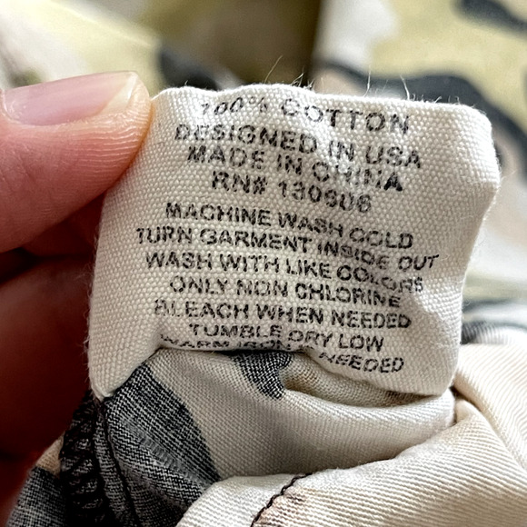 Free People x Artisan De Luxe Camo Print Top Womens Small Grunge Boho Army - Picture 14 of 15